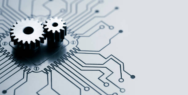 background tecnologico moderno - circuit board electrical equipment engineering technology foto e immagini stock
