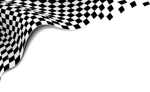 Vector illustration of racing flag corner