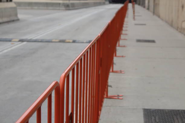 istock Metal barricade along a road 1203872978