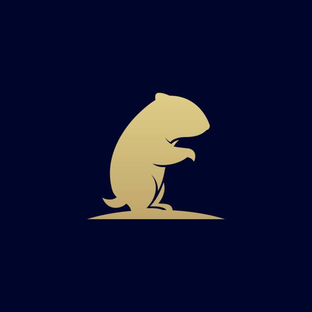 vektor-illustration hamster sitzen silhouette stil. - hamster eating rodent pampered pets stock-grafiken, -clipart, -cartoons und -symbole