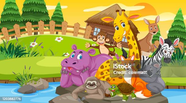 Scene With Many Wild Animals In The Forest Stock Illustration - Download Image Now - Africa, Animal, Animal Wildlife - iStock Scene With Many Wild Animals In The Forest Stock Illustration - Download Image Now - Africa, Animal, Animal Wildlife - iStock