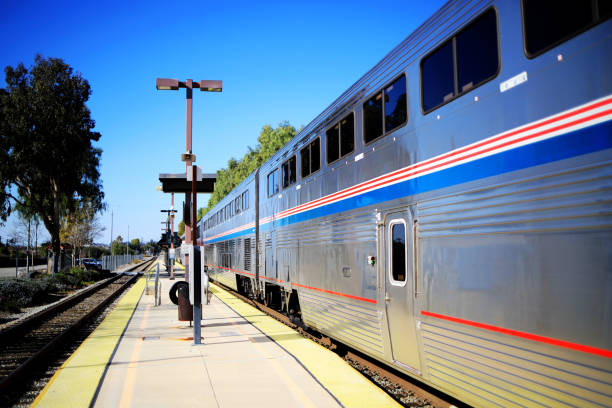 istock train Coast Starlight (Los Angeles - Seattle) passing Moorpark Station 1203882836