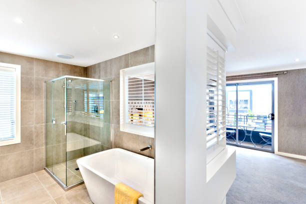 istock Luxurious Bathroom With Walk-In-Shower 1203891509