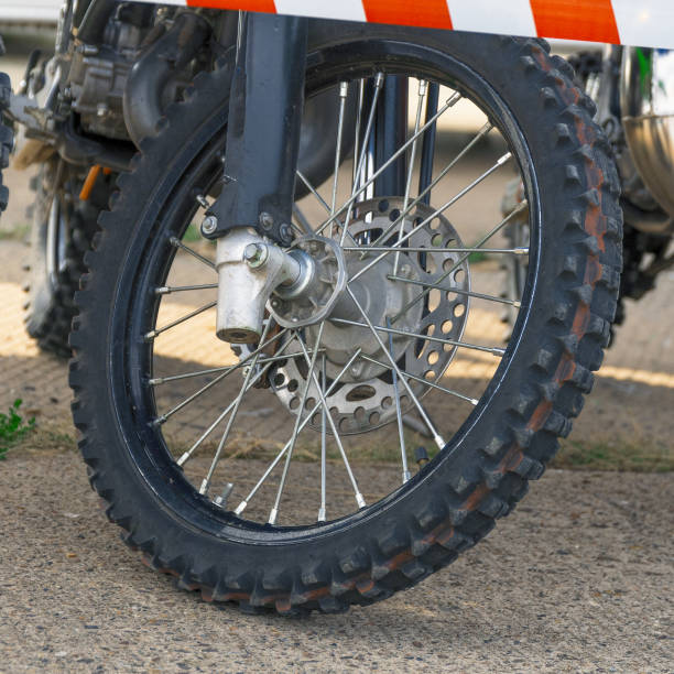 istock Front wheel motocross bike enduro 1203891563