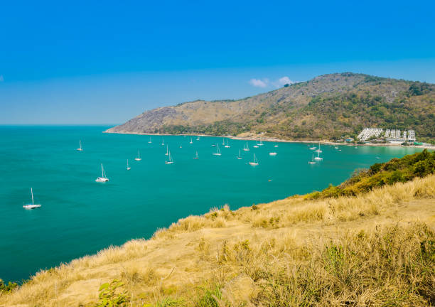 istock Sea turquoise with island 1203892162