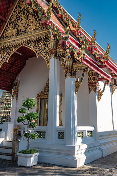 istock Shady courtyard of a Thai temple 1203894216