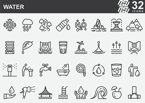Water Line Icons