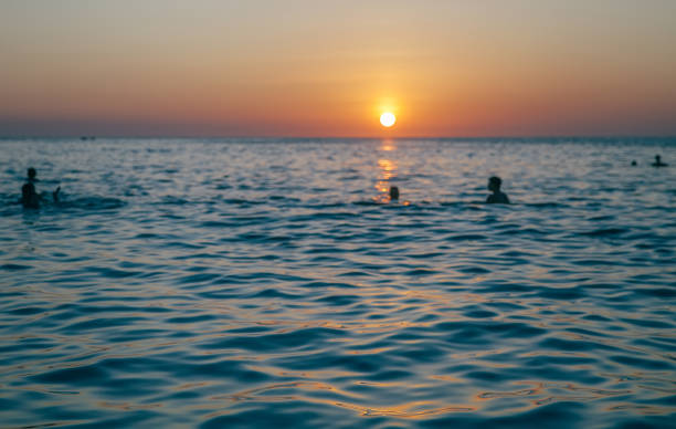 istock Beautiful sunset over the tropical beach 1203901983
