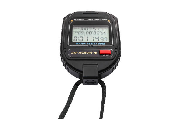 istock Stop watch isolated on white background with clipping path, Electronic sport timer 1203904385