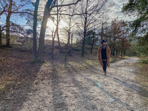 istock Woman walking in the  moor 1203905859
