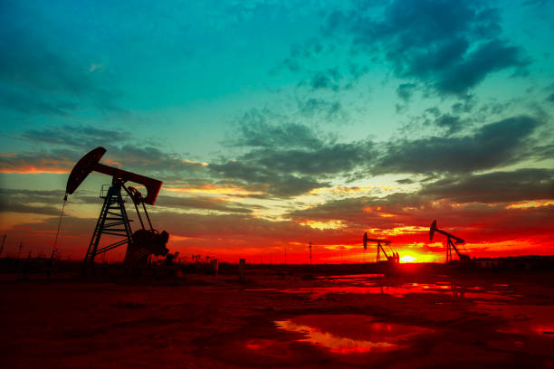 istock The oil pump, industrial equipment 1203905946