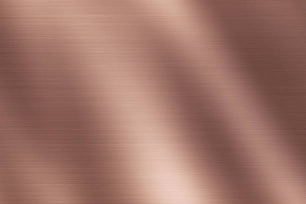 istock The orange copper surface reflects and shines 1203906837