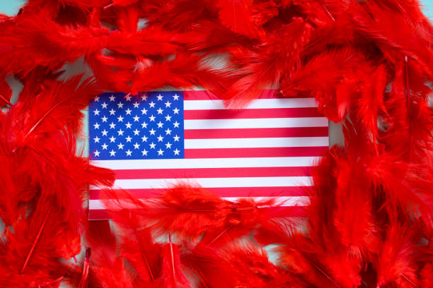 istock president day concept, American flag 1203914149