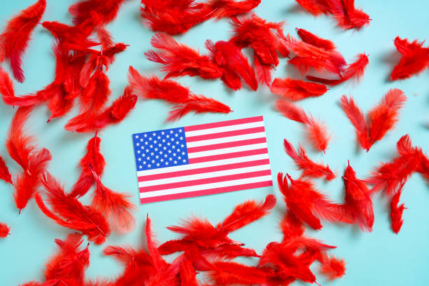 istock president day concept, American flag 1203915472