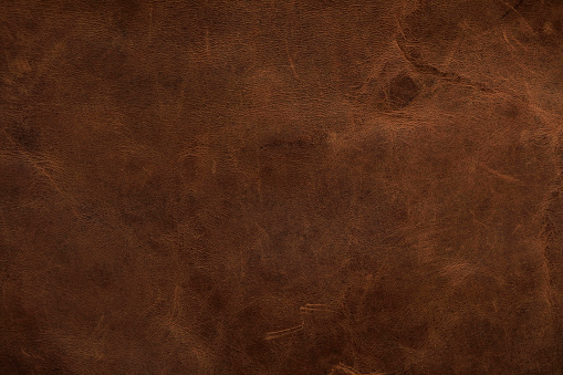 Brown leather texture background, genuine leather