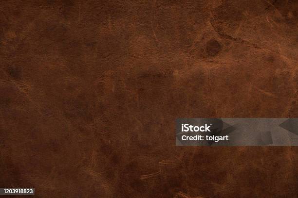 Brown Leather Texture Background Genuine Leather Stock Photo - Download Image Now - Leather, Textured, Textured Effect