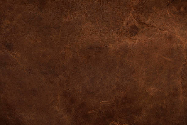 brown leather texture background, genuine leather - leather material pattern rough imagens e fotografias de stock