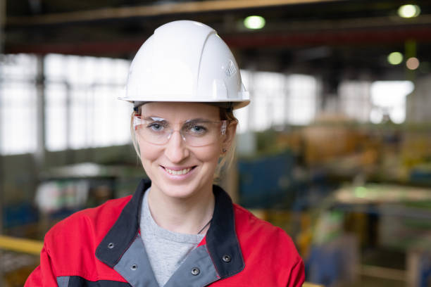 istock Female industrial worker 1203919568