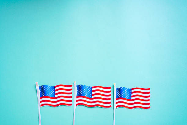 istock president day concept, American flag 1203919756