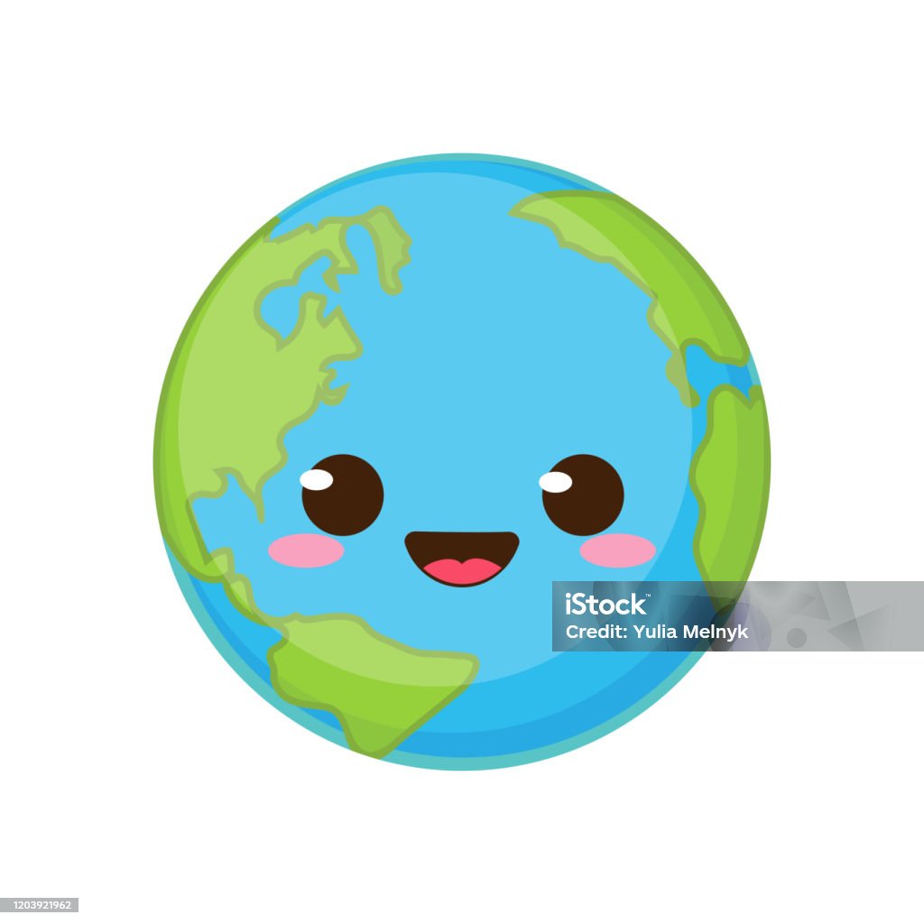 Ilustración de Dibujos Animados Lindo Planeta Tierra Personaje y más  Vectores Libres de Derechos de Emoticono - Emoticono, Planeta Tierra, Mapa  mundial - iStock