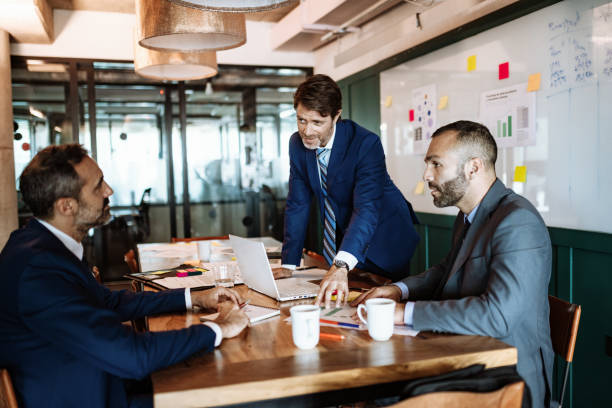 istock Business meeting in corporate building 1203926880