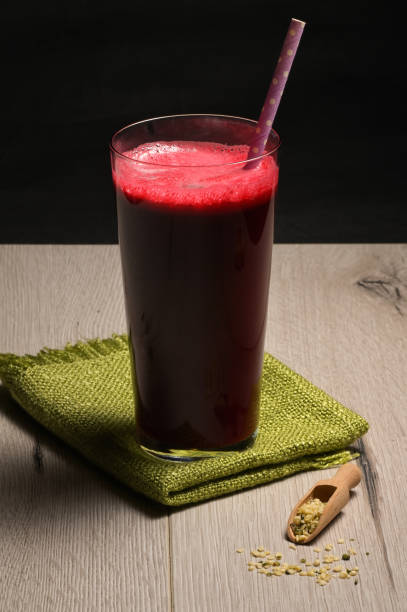 istock Raw Organic Beet Smoothie With Hemp 1203936855