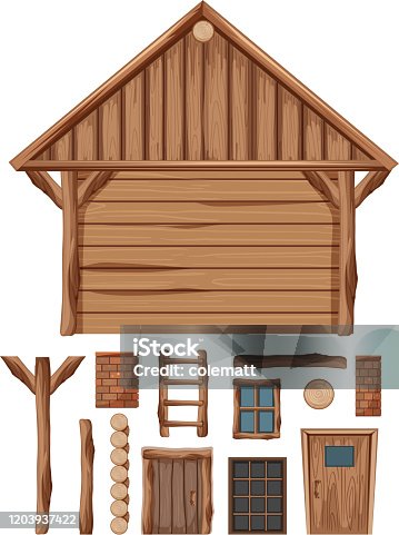 4,962 Wooden Hut Illustrations & Clip Art - iStock | Wooden cabin, Thatched  roof, Garden shed
