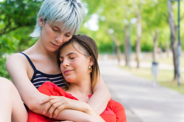 istock Queer couple loving each other 1203937625