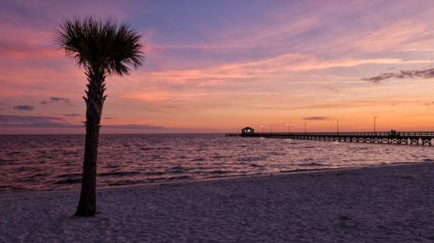 istock Biloxi, Mississippi beach at sunset 1203939494
