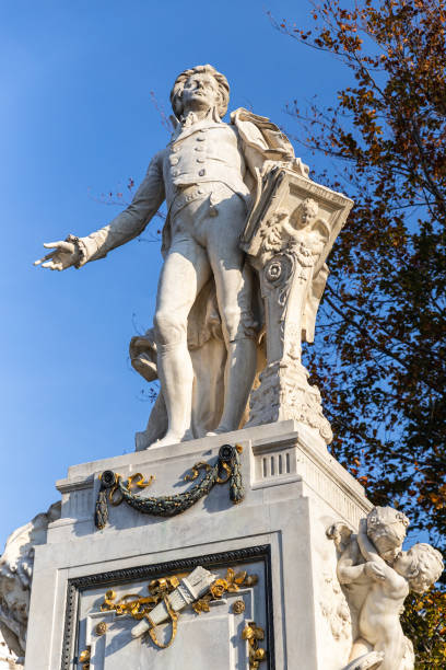 istock Mozart monument in the park in autumn 1203940417