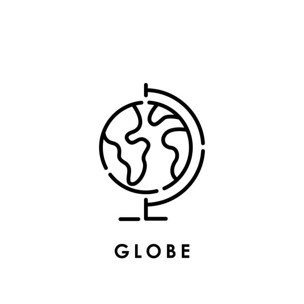 weltkugel icon isoliert auf weißem hintergrund, globus-symbol, globus-symbol vektor, globus-vektor - www globe internet earth stock-grafiken, -clipart, -cartoons und -symbole