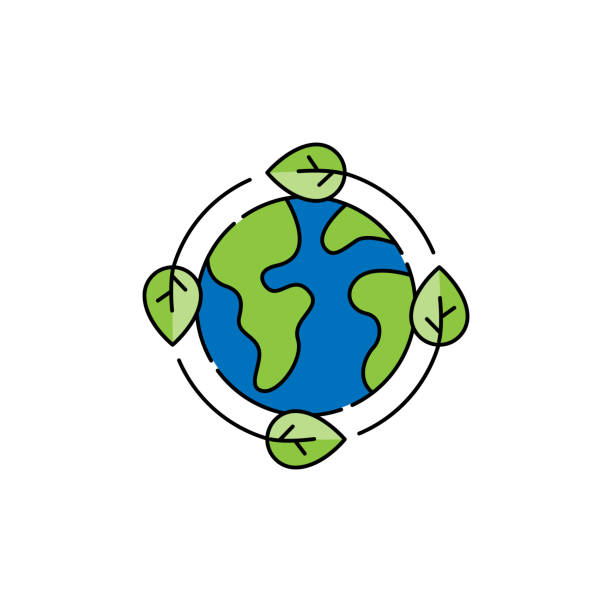 ilustrações, clipart, desenhos animados e ícones de ecologia. ícone mundial do meio ambiente. ícone ecológico. vetor ecologia. vetor de ícone ecologia. - vector recycling planet environmental conservation