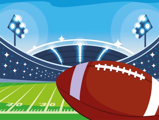 istock championship game ball in front of grandstand vector design 1203947325