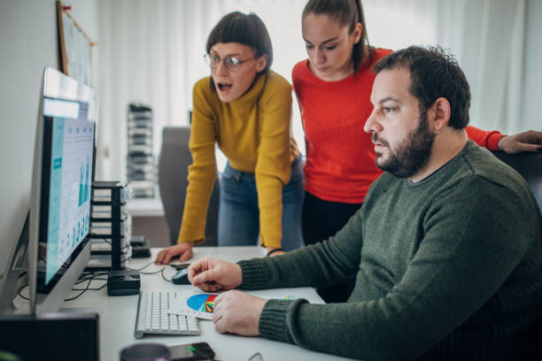 istock One group of tree people in the office working 1203950158