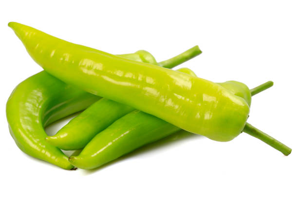 istock Fresh Green pepper   isolated on a white background 1203957001