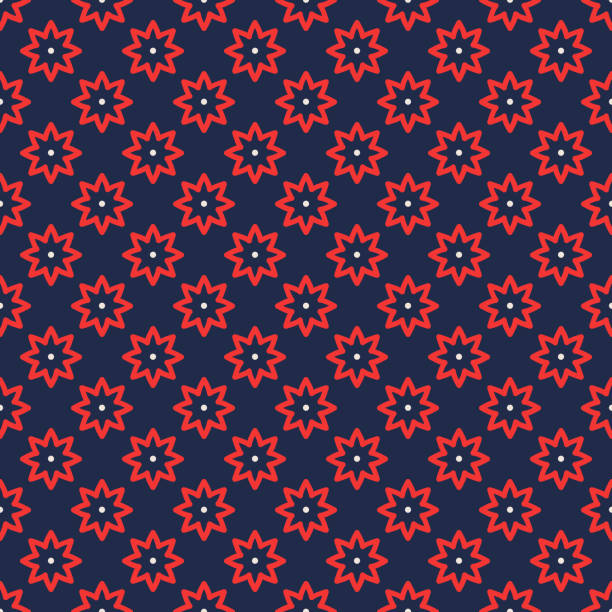 Vintage abstract floral seamless pattern outline vector. Vintage abstract floral seamless pattern outline vector. Blue, red. - Background textures. polka dot bathing suit stock illustrations