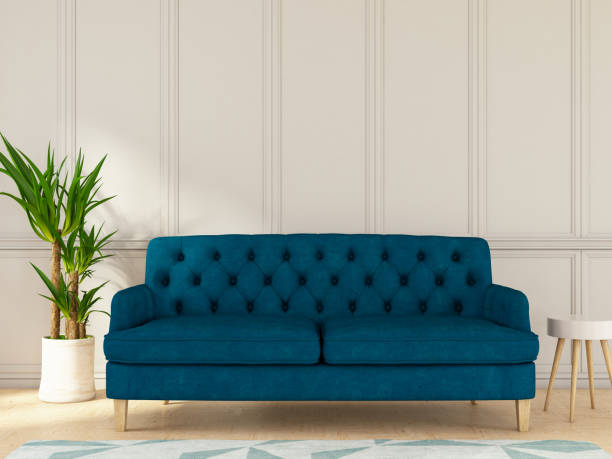 istock Modern Living Room with Sofa and Decorations 1203958174