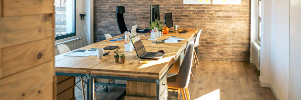 istock Interior of industrial style coworking office 1203959341
