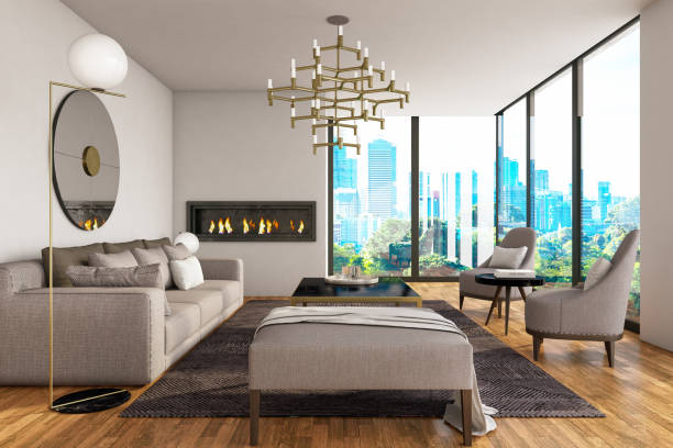 istock Modern Living Room Interior 1203960544