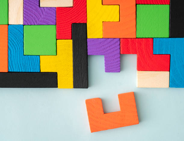 istock Geometric shapes on a wooden background 1203960903