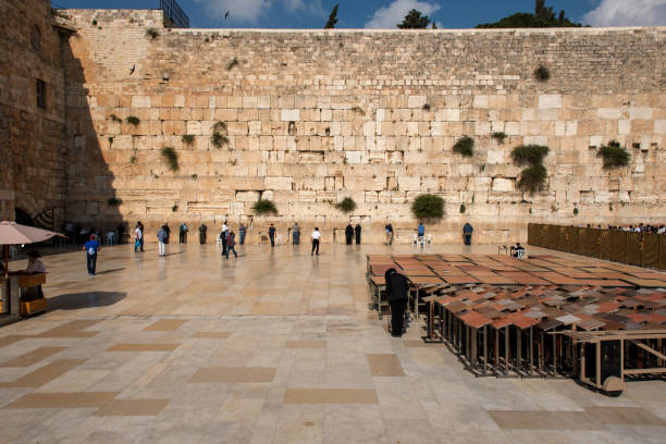 muro occidentale, gerusalemme, israele - middle the western wall jerusalem israel foto e immagini stock