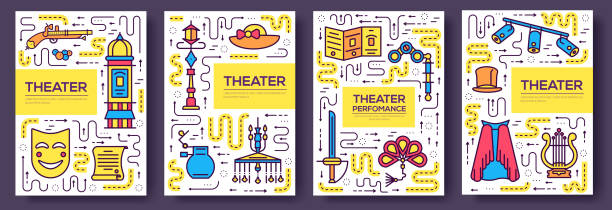 プレミアム品質の劇場のベクトルのパンフレット - stovepipe hat点のイラスト素材／クリップアート素材／マンガ素材／アイコン素材