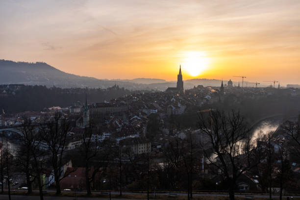 istock Sunset over the old town of Bern 1203964017