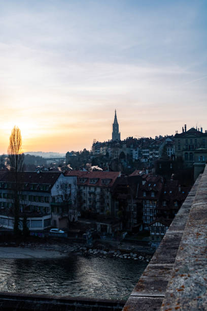 istock Sunset over the old town of Bern 1203964097