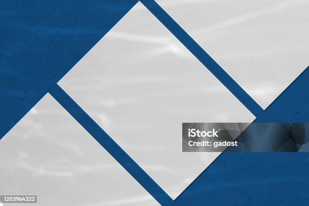 3 Empty Rectangle Three Empty White Vertical Rectangle Poster Mockups With Water Texture ...