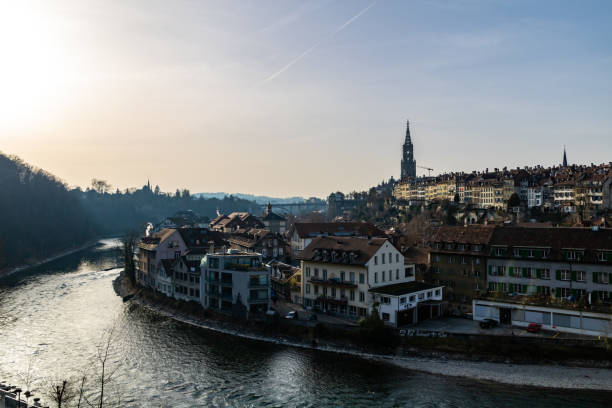 istock Old town of Bern, under a winter sun 1203964436