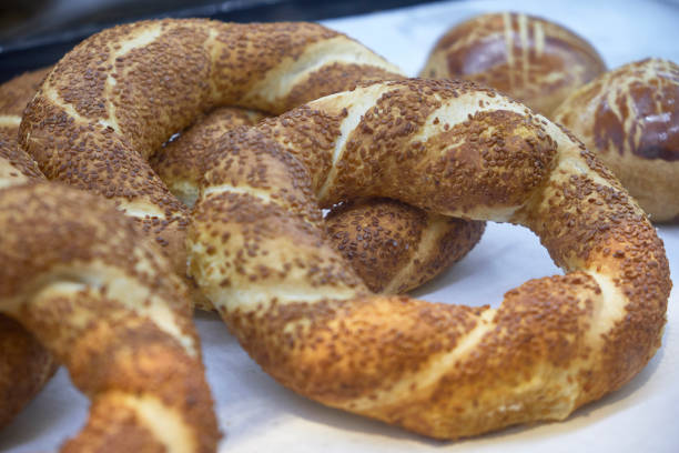 istock Turkish bagels or simits or gevreks or koulouri 1203964458
