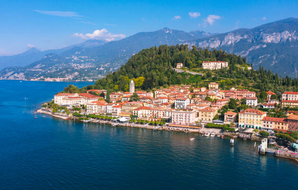 istock Bellagio by Lake Como Aerial view Italy Summer 1203965206