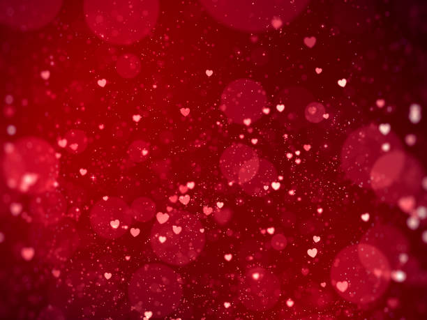 istock Red heart valentine glitter bokeh elegant abstract background. 1203967826