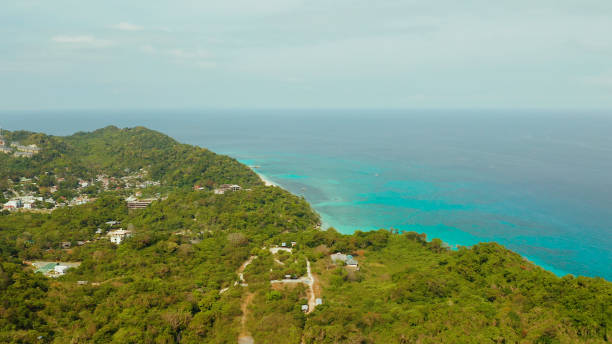 istock Boracay island with hotels , Philippines 1203969826